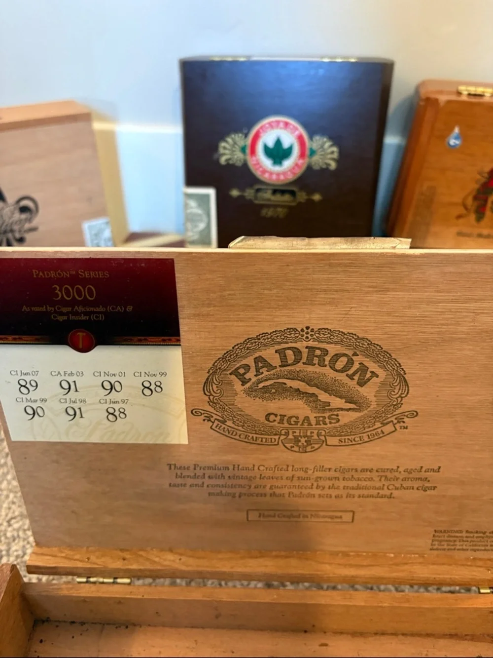 Assorted 7 Cigar Boxes - Brown Multi